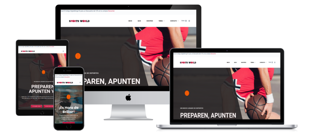 Mockup Tienda Deportiva Digital Things